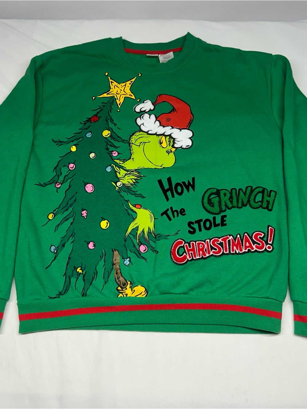Green Grinch Graphic Holiday Sweatshirt
